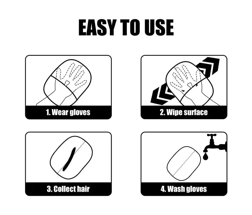 Pet hairs Remover Gloves for Cat&Dogs
